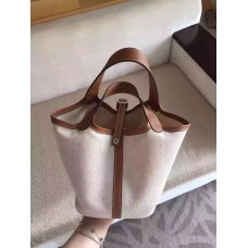 Hermes Picotin Lock Canvas Kamel