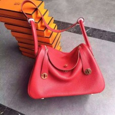 Hermes Lindy 30cm Handtasche Rotgold