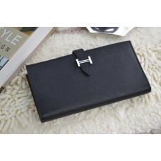 Hermes Kalbsleder Geldbörse H005 H Schwarz