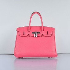 Hermes Birkin 30cm Togo Leder Handtaschen Lip Pink Sliver