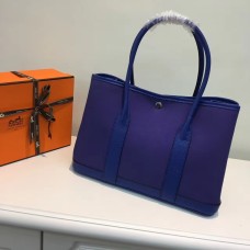 Hermes Garden Party 36cm Canvas Handtasche Electric Blue