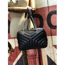 YSL Kettenhandtasche 27cm Schwarz