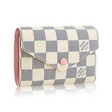 Louis Vuitton Victorine Geldbörse N64022 Damier Azur Canvas