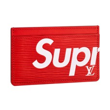 Louis Vuitton x Supreme Porte Carte Einfacher Kartenhalter M67712 Epi Leder