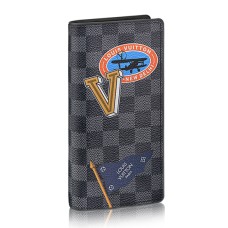 Louis Vuitton Brazza Geldbörse N64438 Damier Graphit Aufkleber