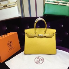Hermes Birkin 35cm Togo Lederhandtasche Gelbgold