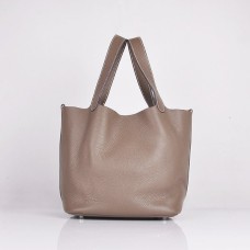 Hermes Kalbsleder 8616 Handtasche Dunkelgrau