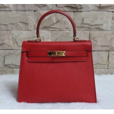 Hermes Kelly 28cm Epsom Lederhandtasche Rotgold