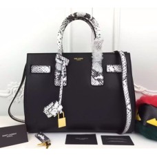 Saint Laurent Sac De Jour Tragetasche Schwarz Weiß Schlange 32cm