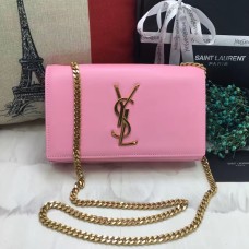 YSL Glattleder-Kettentasche 22cm Rosa