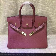 Hermes Birkin 30cm Togo Lederhandtasche bordeaux gold