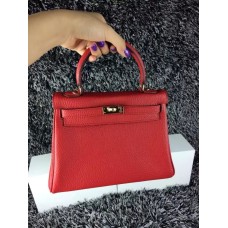 Hermes Kelly 25cm Togo Leder Rotgold
