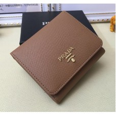 Prada 1M0176 Geldbörsen Saffiano Leder in Braun