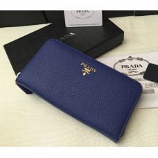 Prada Geldbörse mit Reißverschluss 1M0506 Blau