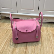 Hermes Lindy 30cm Handtasche Rosa Silber