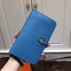 Hermes Dogon Geldbörse Togo Leder H001 Blau