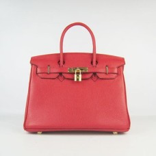 Hermes Birkin 30cm Togo Leder Handtaschen Rotgold