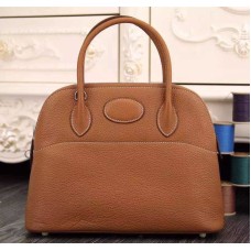 Hermes Bolide 31cm Togo Braune Ledertasche