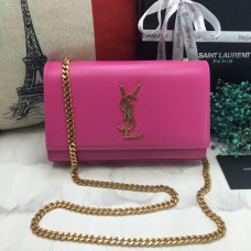 YSL Glattleder-Kettentasche 22cm Rose