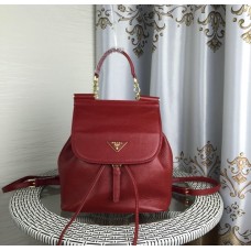 Prada Lederrucksack 1129 Dunkelrot
