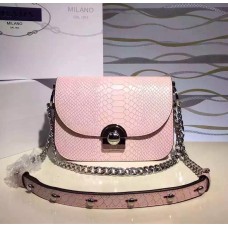 Prada Arcade Tasche Schlangenleder Hellrosa