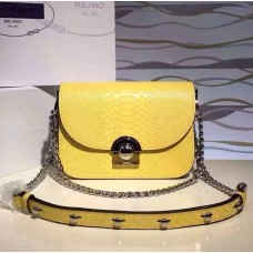 Prada Arcade Tasche Schlangenleder Gelb