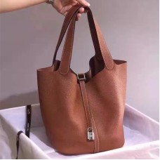 Hermes Picotin Lock Togo Leder Kamel