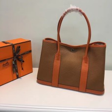 Hermes Garden Party 36cm Lederhandtasche Kamelorange