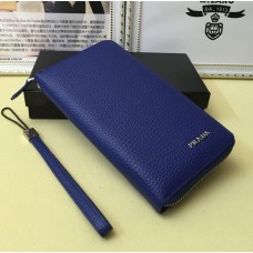Prada Herren Ledergeldbörse 1192 Blau