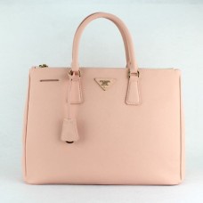 Prada 1786 hellrosa Einkaufstasche mit Kreuzmuster