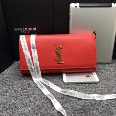 YSL Saint Laurent Clutch 27cm Glattleder Rot