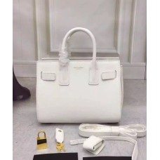Saint Laurent Sac De Jour Kleine Tragetasche Weiß 22cm