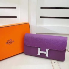 Hermes Constance Geldbörse Togo Leder Lila