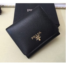 Prada 1M0176 Geldbörsen Saffiano Leder in Schwarz
