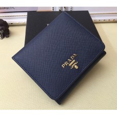 Prada 1M0176 Geldbörsen Saffiano Leder in Navy