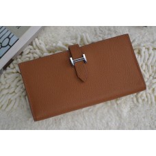 Hermes Bearn Geldbörse Epsom Leder H005 Kamel