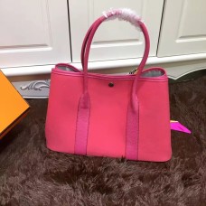 Hermes Garden Party 36cm Canvas Handtasche Hot Pink