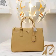 Prada 1786 Apricot Kreuzmuster-Einkaufstasche
