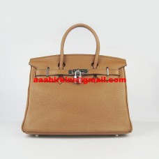 hermes birkin 30cm togo lederhandtaschen licht kaffee silber