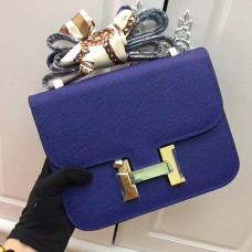Hermes Constance Tasche 23cm Epsom Leder Electric Blue Gold