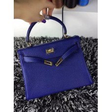 Hermes Kelly 25cm Togo Leder Blau Gold