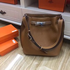 Hermes So Kelly 28cm Togo Leder Umhängetasche Kamel Silber