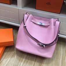 Hermes So Kelly 28cm Togo Leder Umhängetasche Rosa Silber
