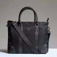 Prada Herren Canvas Tragetasche 0012 Schwarz