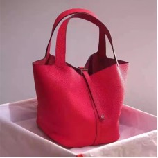 Hermes Picotin Lock Togo Leder Rot