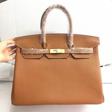 Hermes Birkin 35cm Togo Leder Handtaschen Kamelgold