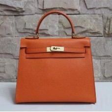 Hermes Kelly 28cm Epsom Lederhandtasche Orange Gold