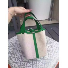 Hermes Picotin Lock Canvas Grün