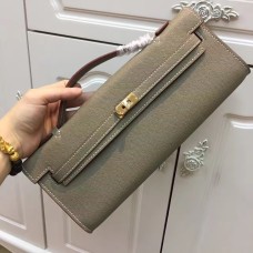 Hermes Kelly Cut 31cm Epsom Lederclutch Elephant Grey