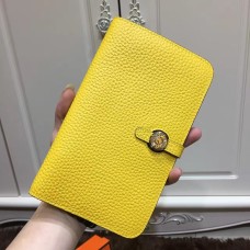 Hermes Dogon Geldbörse Togo Leder H001 Gelb